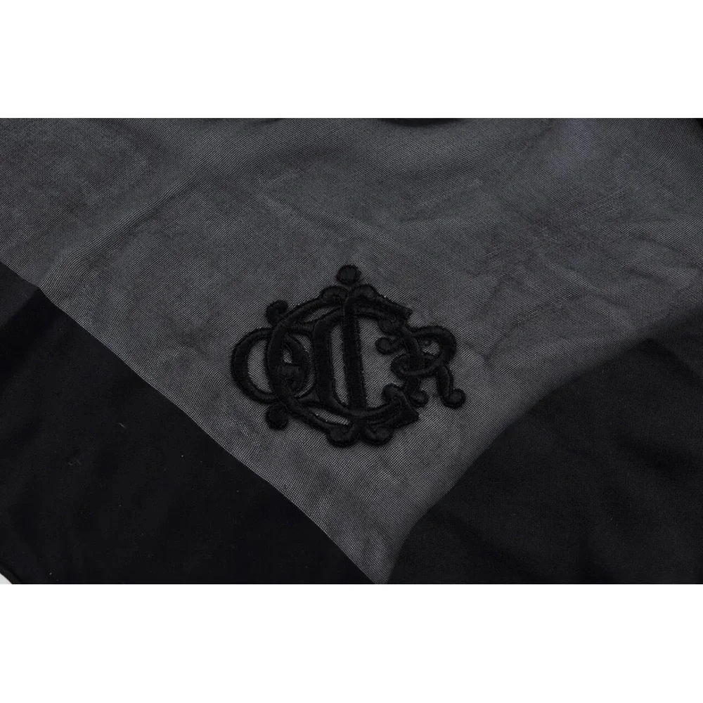 Christian Dior Scarf Bandana Silk 100% Black 88×88cm (35inches)Authentic